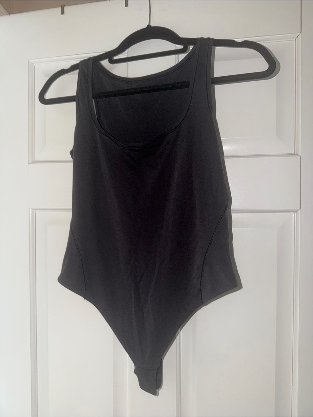 Lululemon Wundermost Black Bodysuit Medium Scoop Neck Like New